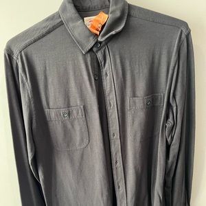 Faherty dark grey cotton button up